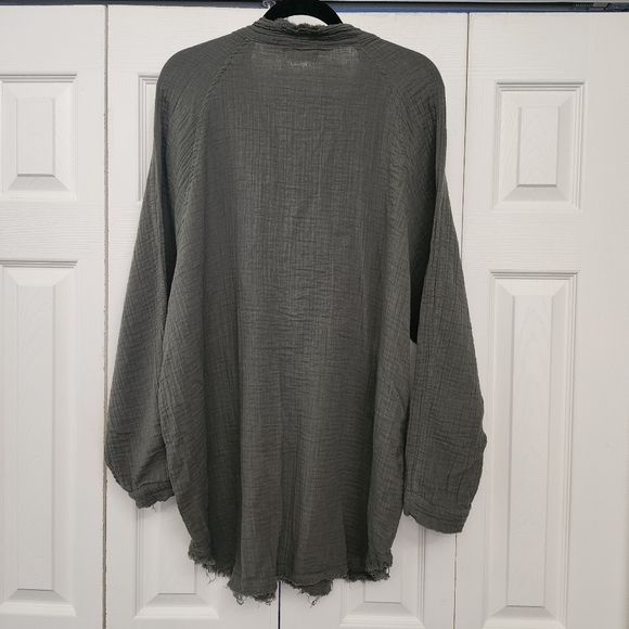 COPY - Natural Life -100% Cotton - Green - Longline - Blouse - XL - Unfinished … - Picture 2 of 7
